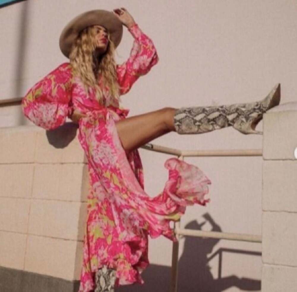 Rococo Sand Floral Print Tie-Front Duster Kimono Dress